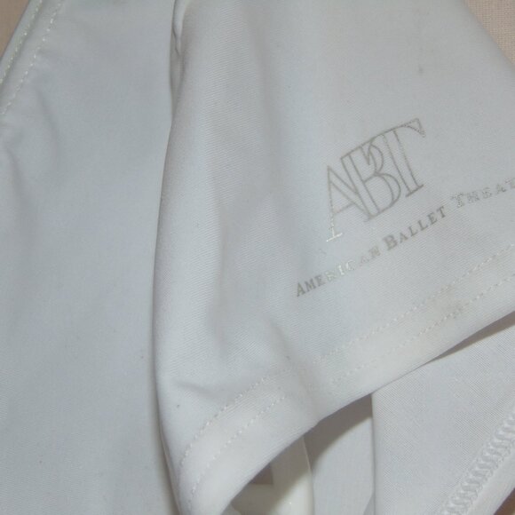 ABT White Short Sleeve Thong Leotard AL NWT - Picture 2 of 8